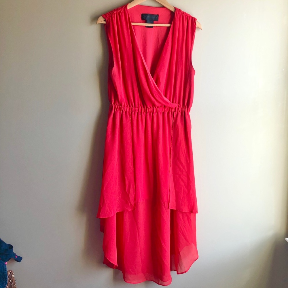 Kardashian Kollection Red Hi Low Dress